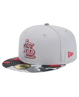 New Era Men's Gray St. Louis Cardinals Active Team Camo 59FIFTY Fitted Hat