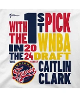 Stadium Essentials Men's and Women's Caitlin Clark Indiana Fever 2024 Wnba Draft First Pick Verbiage T-Shirt