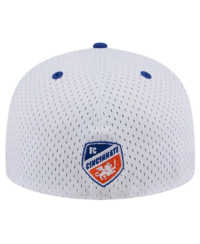 New Era Men's Gray Fc Cincinnati Throwback Mesh 59FIFTY Fitted Hat