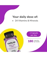 Twinlab Daily One Caps Without Iron - Nutritional Supplement with Zinc, B Vitamins, Magnesium, and More - 180 Capsules