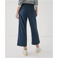 Pact Plus Cotton Classic Woven Twill Drawstring Crop Pant