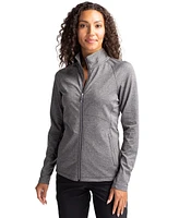 CutterBuck Women's Cutter Buck Adapt Eco Knit Heather Recycled Full Zip Jacket