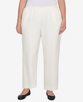 Alfred Dunner Plus Classic Accord Elastic Waist Short Length Pant