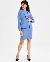 Kasper Petite Notched-Collar One-Button Blazer