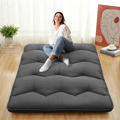 Caromio Futon Mattress Full Size, Floor Pad Portable Dorm Sleeping Pad, 54"x 80"