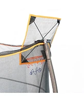 JumpKing 14ft Trampoline with Basketball Hoop and Ball