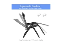 Slickblue Oversize Lounge Chair with Cup Holder of Heavy Duty for Outdoor