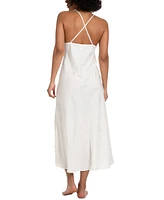 Linea Donatella Women's Satin Lace-Trim Nightgown