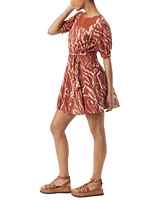 Sam Edelman Women's Tifany Printed Pleated Dress - Picante