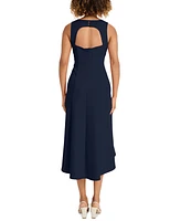 Maggy London Women's V-Neck Back-Cutout High-Low Dress