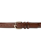 Club Room Men's Feather-Edge Double Loop Dress Belt, Created for Macy's