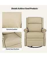 Hulala Home Anselm Transitional Recliner with Nailhead Trim