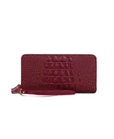 Mkf Collection Eve Genuine Material, Faux Crocodile-embossed Wristlet Wallet by Mia K