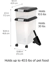 Iris 33qt + 12qt Airtight Pet Food Container Combo with Scoop