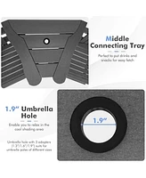 Vebreda 2 Pieces Hdpe Tall Adirondack Chair with Middle Connecting Tray