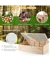 Sugift Wooden Garden Portable Greenhouse