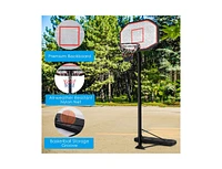 Slickblue 43 Inch Indoor Outdoor Height Adjustable Basketball Hoop