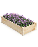 Slickblue Raised Garden Bed Fir Wood Wooden Square Wood Planter Box for Garden