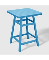 WestinTrends 5-Piece Hdpe Outdoor Patio Dining Bar Bistro Table Set with Counter High Stools