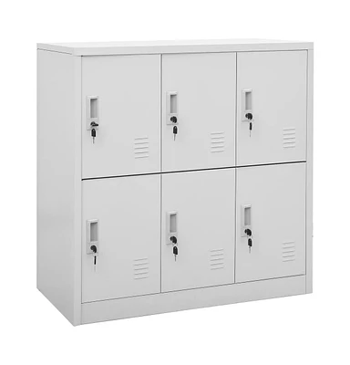 vidaXL Locker Cabinet Light Gray 35.4"x17.7"x36.4" Steel