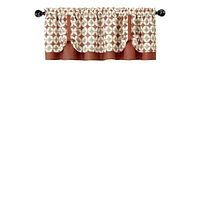Kate Aurora Modern Geometric Button Tuck Rod Pocket Window Valance