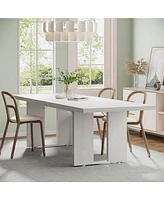 Tribesigns 71" Large Dining Table for 6 to 8 People, Rustic Farmhouse Style Dinner Table, Rectangular Dining Table for Kitchen, Dining Room & Living R