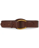 Lauren Ralph Women's D-Ring Wide Leather Belt