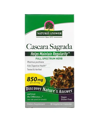Nature's Answer Cascara Sagrada 850 mg - 90 Vegetarian Capsules (425 mg per Capsule) - Assorted Pre