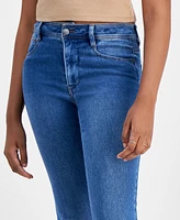 Dollhouse Juniors' Mid-Rise Straight-Leg Jeans