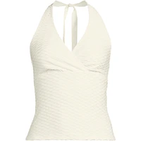 Lands' End Women's Texture Halter Tankini Swimsuit Top