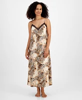 I.n.c. International Concepts Women's Animal-Print Satin Gown, Created for Macy's