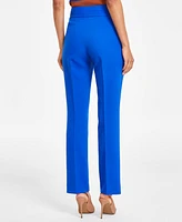 Tahari Asl Women's Mid-Rise Flare-Leg Pants