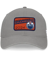 Fanatics Women's Gray Edmonton Oilers 2024 Western Conference Champions Unstructured Adjustable Hat