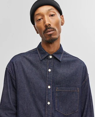 Mode of One Men's Regular-Fit Denim Shirt, Created for Macy's