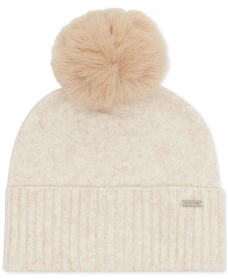 Steve Madden Women's Marled Knit Pom Beanie