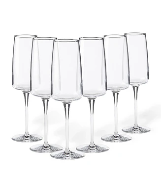 Costa Nova Champagne Flutes, Set of 6