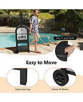 Costway Outdoor Pizza Oven Wood Fire Pizza Maker Grill w/ Pizza Stone & Waterproof Cover