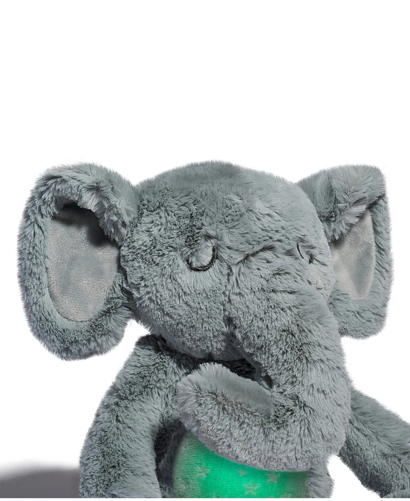 Geoffrey's Toy Box 10'' Soothing Elephant Plush Stuffed Animal Toy with Led Lights and Sound