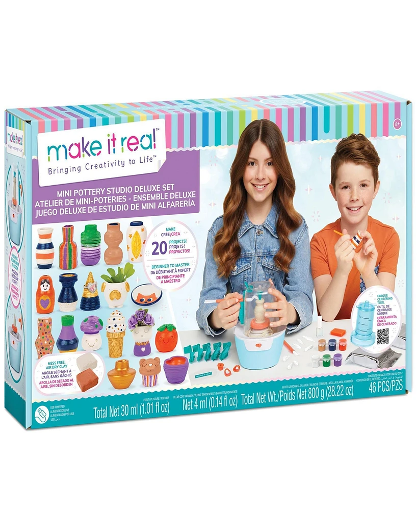 Make It Real Mini Pottery Studio Deluxe Set