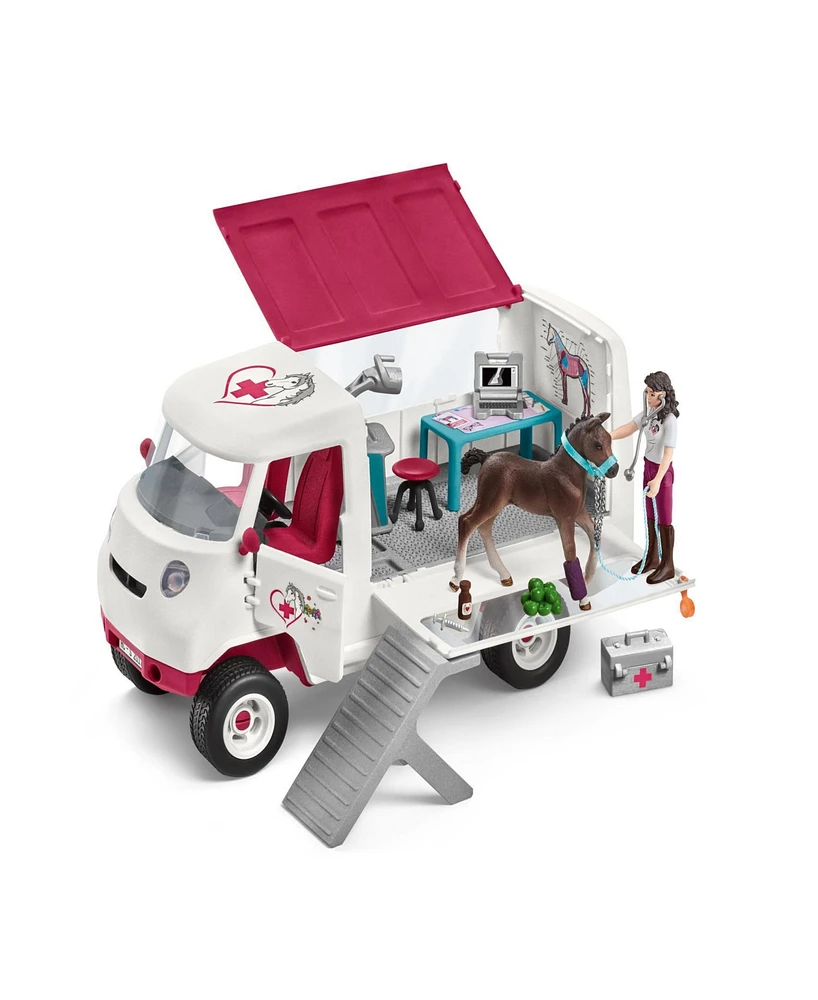 Schleich Horse Club Mobile Vet w/ Hanoverian Foal Playset