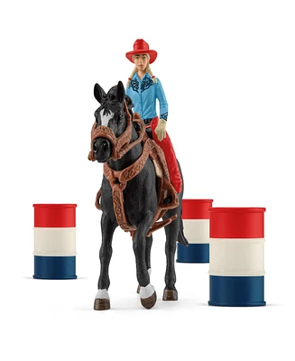 Schleich Farm World Cowgirl Barrel Racing Fun Playset