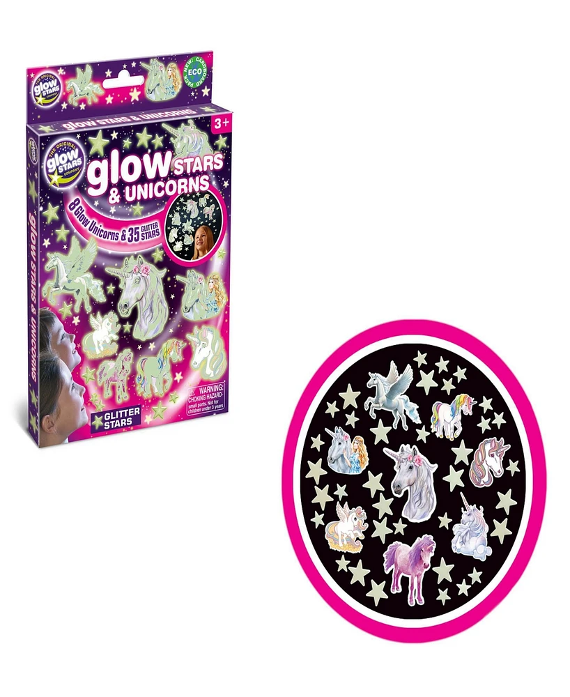 The Original Glowstars Glow-in-The-Dark Unicorns and Glitter Stars Set, 43 Piece