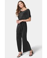 Bebe Women's Plisse Culotte Jumpsuit