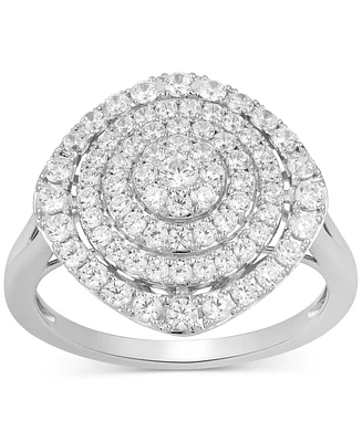 Diamond Concentric Circle Statement Ring (1 ct. t.w.) in 10k White Gold