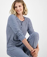 Charter Club Women's 2-Pc. Printed Long-Sleeve Packaged Pajamas Set, Created for Macy's