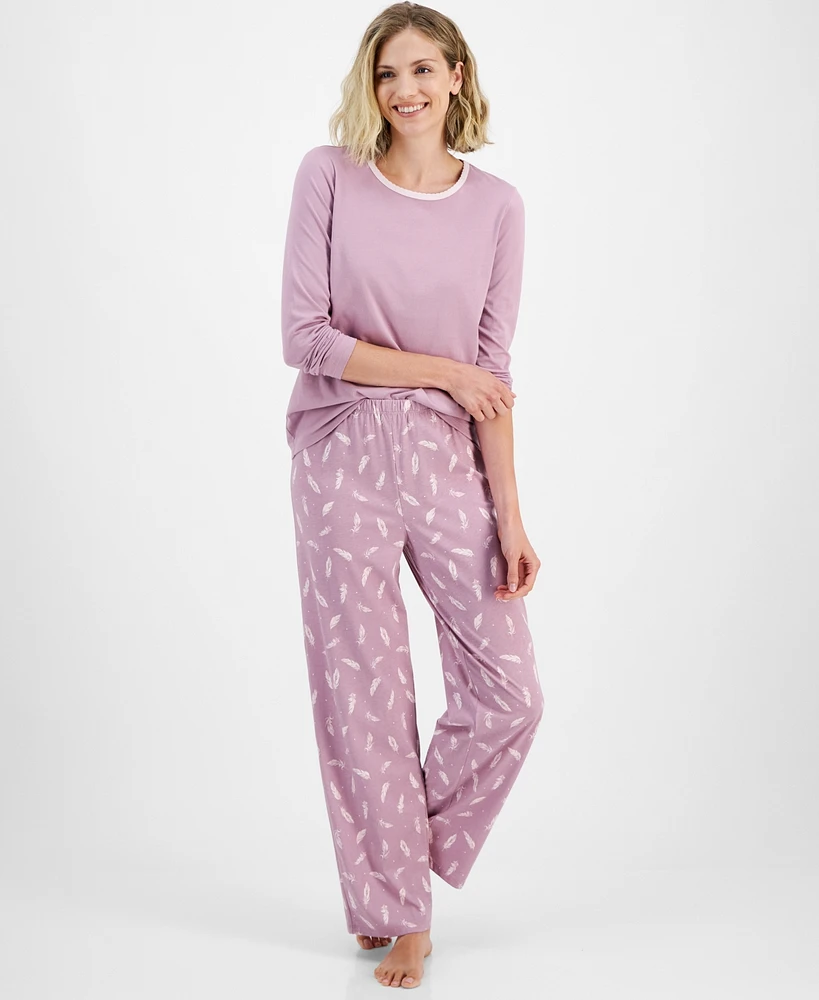 Charter Club Women's 2-Pc. Long-Sleeve Pajamas Set, Created for Macy's