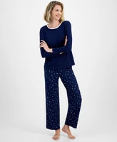 Charter Club Women's 2-Pc. Long-Sleeve Pajamas Set, Created for Macy's