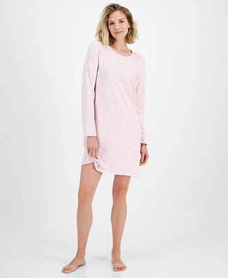 Charter Club Women's Soft Knit Printed Sleepshirt, Created for Macy's