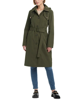 Kate Spade New York Women's Hooded Bibbed Raincoat