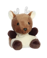 Aurora Mini Dash Reindeer Palm Pals Festive Plush Toy Brown 5"